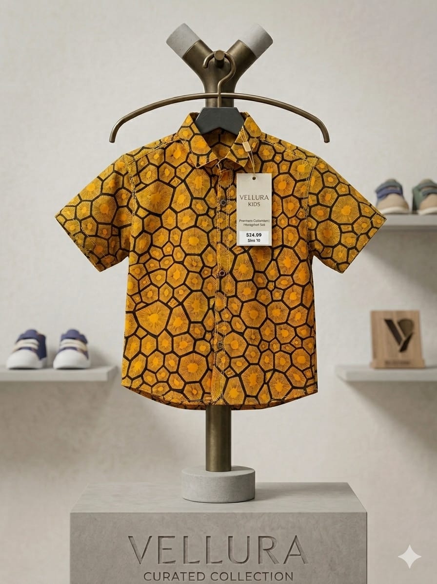 Premium Hexagonal Print Casual Shirt