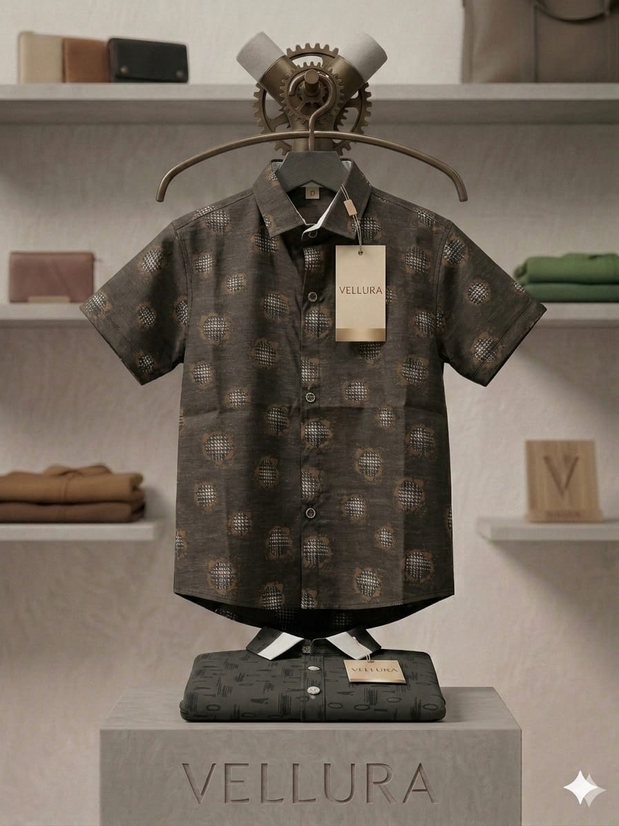 Premium KID's Half Sleeve Printed Cotton Shirt