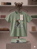 VELLURA Premium Boys' T-Shirt sage green.