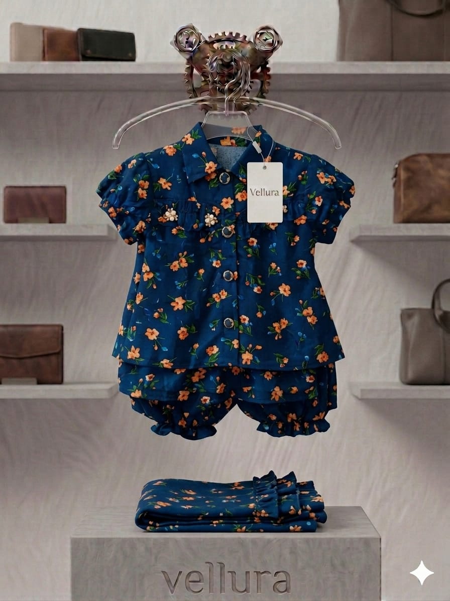 Chic & Comfort: The Floral Navy Set
