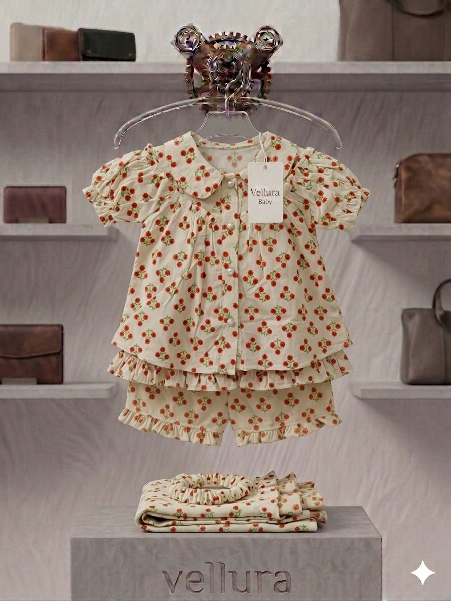Vellura Cream & Red Floral Heritage Set